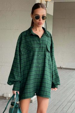 June Oversize Shirt - Y2K Summer Grunge, 90S Retro, Pastel Goth, Y2K Club & Party Outfits