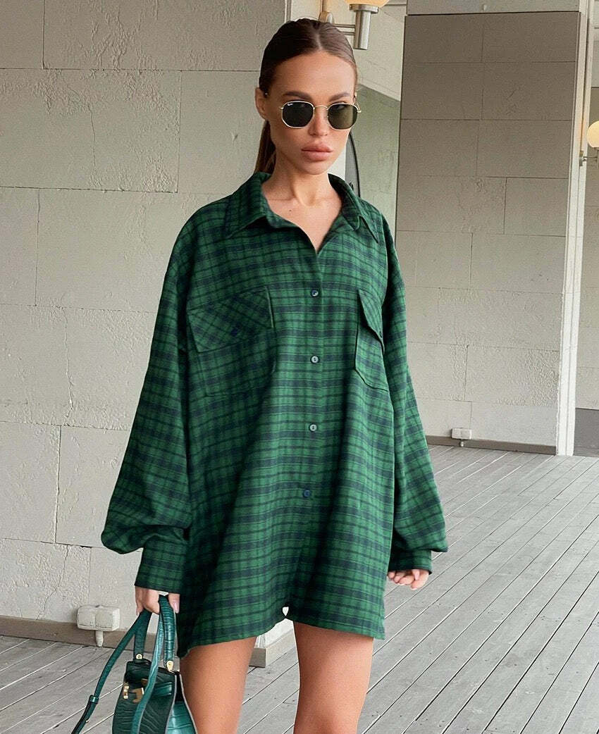 June Oversize Shirt - Y2K Summer Grunge, 90S Retro, Pastel Goth, Y2K Club & Party Outfits June Oversize Shirt - Y2K Summer Grunge, 90S Retro, Pastel Goth, Y2K Club & Party Outfits