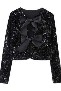 Karmen Sequin Short Jacket - Y2K Summer, 90S Grunge, Retro Party, Y2K Club, Popstar Outfit