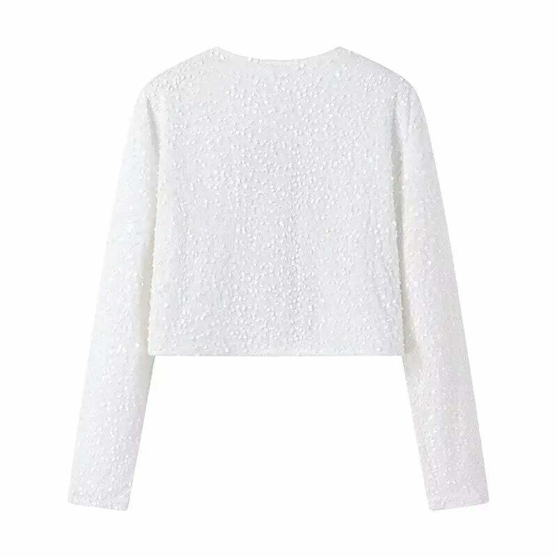 Karmen Sequin Short Jacket - Y2K Summer, 90S Grunge, Retro Party, Y2K Club, Popstar Outfit