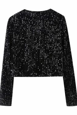 Karmen Sequin Short Jacket - Y2K Summer, 90S Grunge, Retro Party, Y2K Club, Popstar Outfit