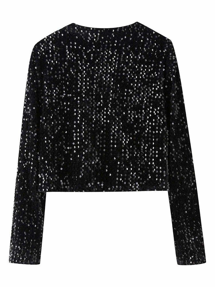 Karmen Sequin Short Jacket - Y2K Summer, 90S Grunge, Retro Party, Y2K Club, Popstar Outfit