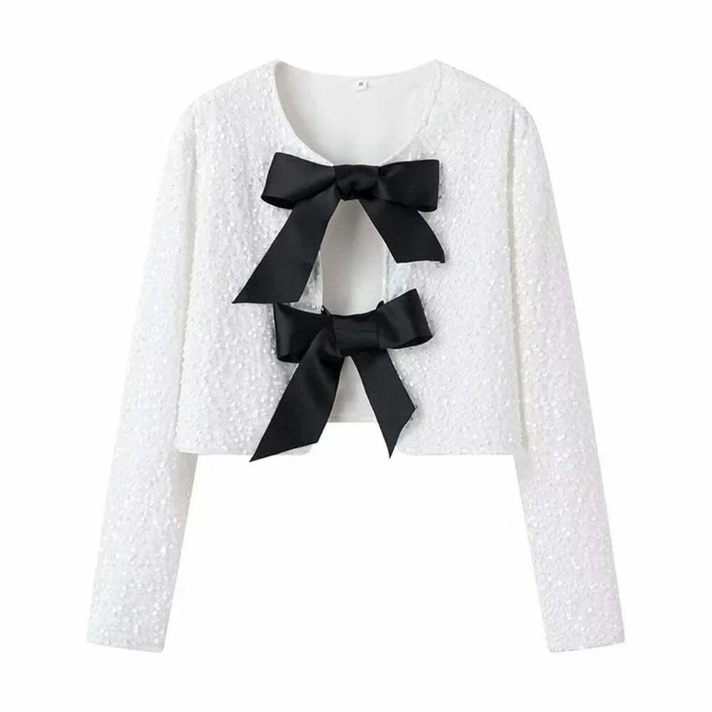 Karmen Sequin Short Jacket - Y2K Summer, 90S Grunge, Retro Party, Y2K Club, Popstar Outfit