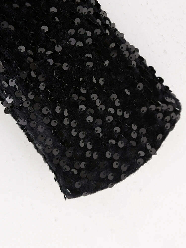 Karmen Sequin Short Jacket - Y2K Summer, 90S Grunge, Retro Party, Y2K Club, Popstar Outfit