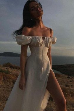 Katie Off Shoulder Midi Dress - Y2K Summer, 90S Fashion, Grunge, Retro, Pastel Goth Outfit