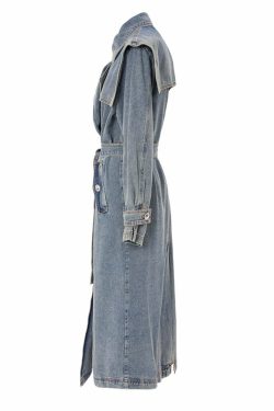 Katie Y2K Trench Coat - 90S Grunge, Retro Style, Summer Outfits, Y2K Fashion For Women