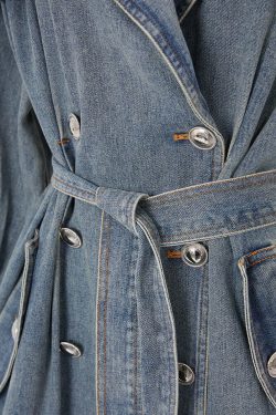 Katie Y2K Trench Coat - 90S Grunge, Retro Style, Summer Outfits, Y2K Fashion For Women