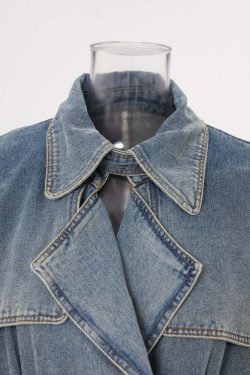 Katie Y2K Trench Coat - 90S Grunge, Retro Style, Summer Outfits, Y2K Fashion For Women