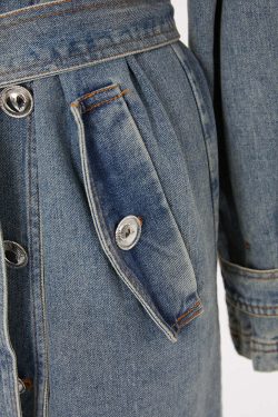 Katie Y2K Trench Coat - 90S Grunge, Retro Style, Summer Outfits, Y2K Fashion For Women