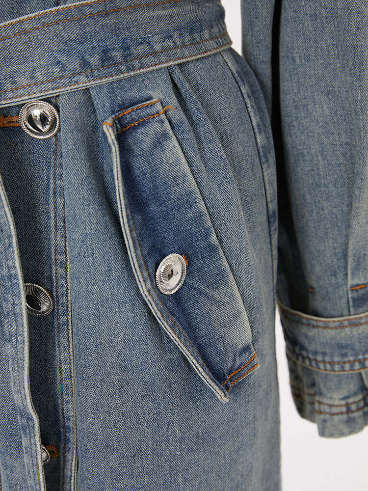 Katie Y2K Trench Coat - 90S Grunge, Retro Style, Summer Outfits, Y2K Fashion For Women Katie Y2K Trench Coat - 90S Grunge, Retro Style, Summer Outfits, Y2K Fashion For Women