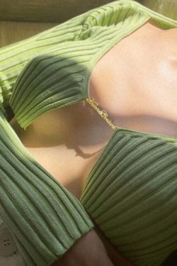 Katriane Cropped Sweater - Y2K Summer, 90S Grunge, Retro Style, Y2K Party & Club Out