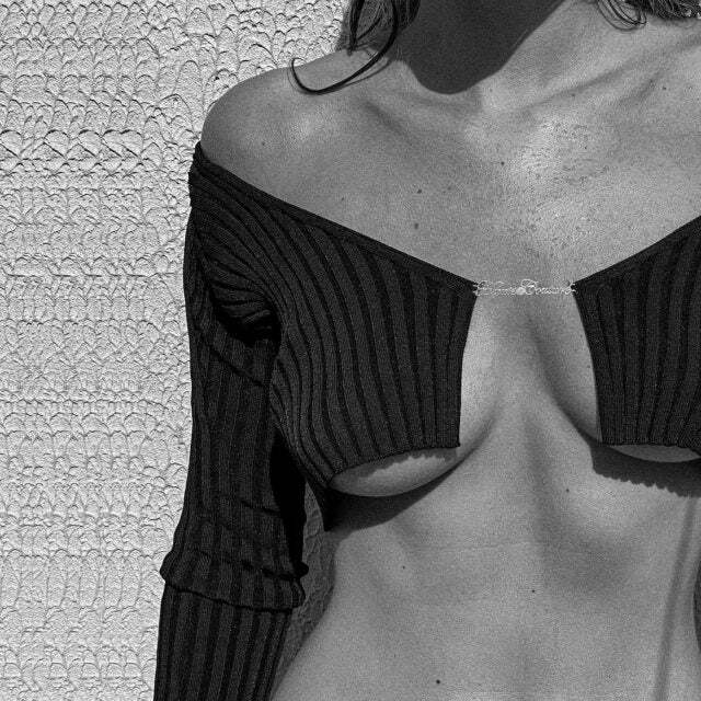 Katriane Cropped Sweater - Y2K Summer, 90S Grunge, Retro Style, Y2K Party & Club Out