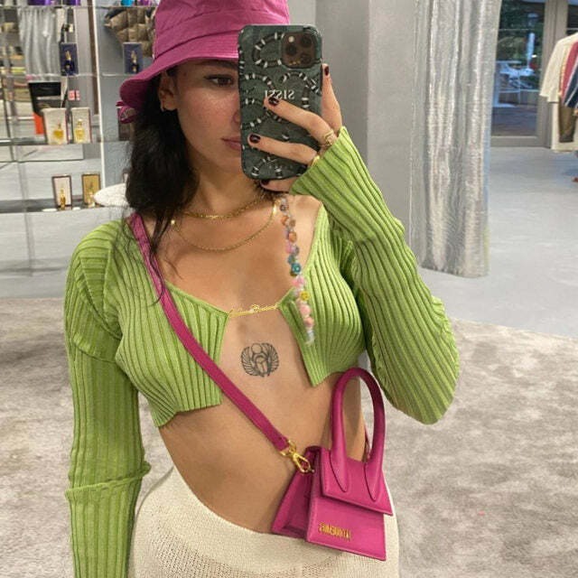 Katriane Cropped Sweater - Y2K Summer, 90S Grunge, Retro Style, Y2K Party & Club Out