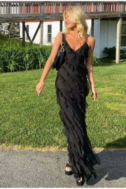 Katrina Maxi Dress - Y2K Summer Grunge Outfit, 90S Fashion, Retro Style, Pastel Goth Vibes