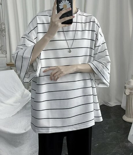 Kaylee Striped Oversized T-Shirt - Y2K Summer, 90S Grunge, Retro Goth, Baby Tees, Y2K Kaylee Striped Oversized T-Shirt - Y2K Summer, 90S Grunge, Retro Goth, Baby Tees, Y2K