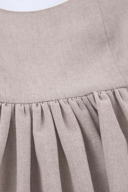 Klara Linen Dress - Y2K Summer Outfit, 90S Fashion, Grunge, Retro Style, Pastel Goth