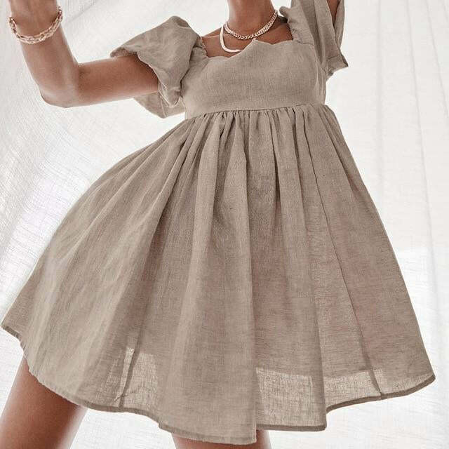 Klara Linen Dress - Y2K Summer Outfit, 90S Fashion, Grunge, Retro Style, Pastel Goth Klara Linen Dress - Y2K Summer Outfit, 90S Fashion, Grunge, Retro Style, Pastel Goth