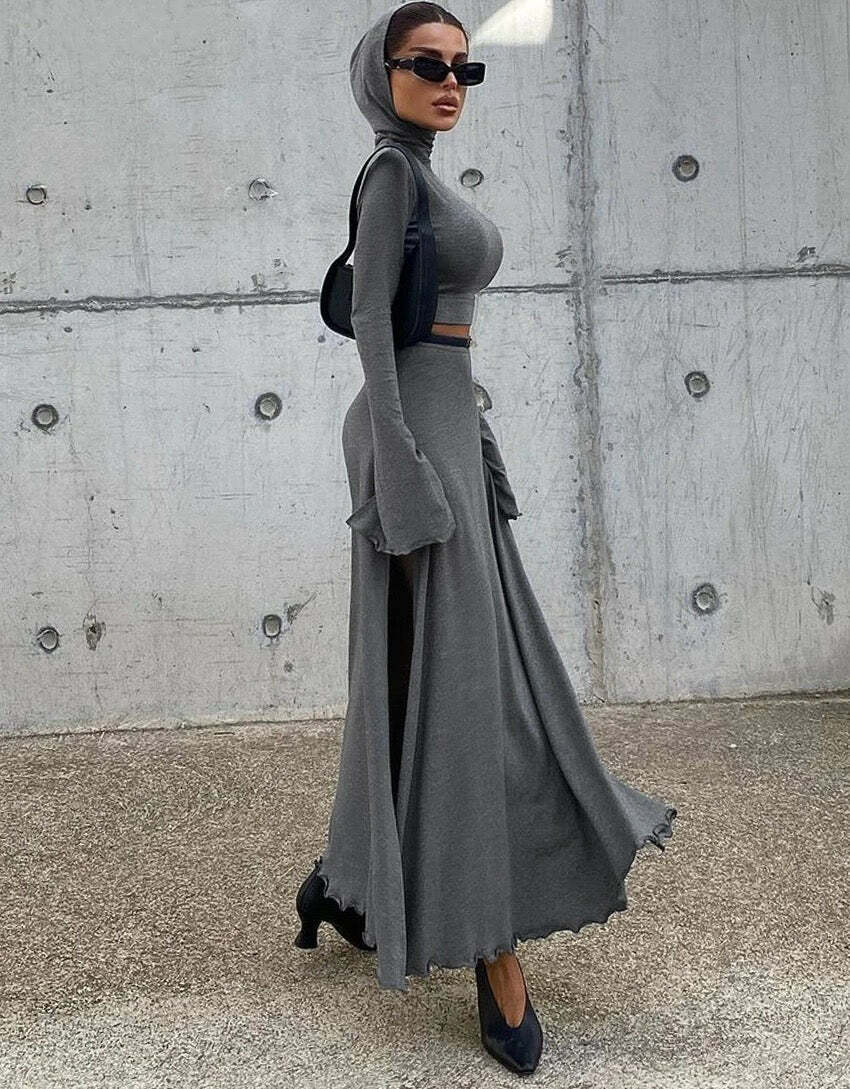 Kori Knitted Two Piece Set - Y2K Summer & 90S Grunge Outfit, Retro Style, Pastel Goth Fashion