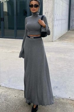 Kori Knitted Two Piece Set - Y2K Summer & 90S Grunge Outfit, Retro Style, Pastel Goth Fashion