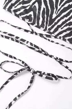 Kristina Zebra Top - Y2K Summer Grunge, 90S Fashion, Retro Style, Y2K Club & Party Outfits