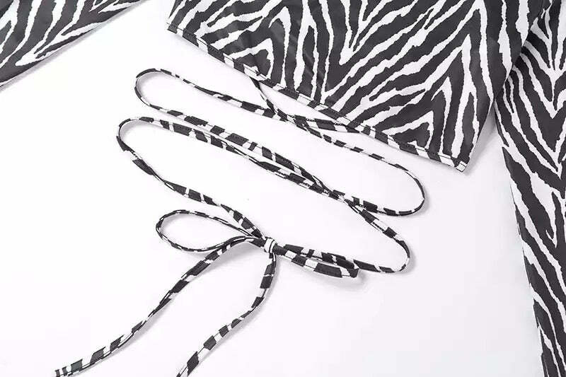 Kristina Zebra Top - Y2K Summer Grunge, 90S Fashion, Retro Style, Y2K Club & Party Outfits