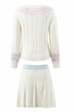 Lavani Knitted Two Piece Set - Y2K Summer & 90S Fashion, Grunge, Retro, Pastel Goth Outfits