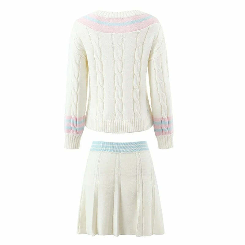 Lavani Knitted Two Piece Set - Y2K Summer & 90S Fashion, Grunge, Retro, Pastel Goth Outfits Lavani Knitted Two Piece Set - Y2K Summer & 90S Fashion, Grunge, Retro, Pastel Goth Outfits