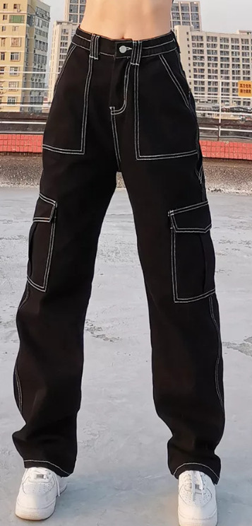 Layla Baggy Jeans - Y2K Summer & 90S Grunge Fashion, Retro Hip Hop, Y2K Club & Party Outfits Layla Baggy Jeans - Y2K Summer & 90S Grunge Fashion, Retro Hip Hop, Y2K Club & Party Outfits