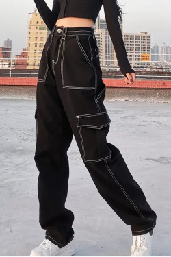 Layla Baggy Jeans - Y2K Summer & 90S Grunge Fashion, Retro Hip Hop, Y2K Club & Party Outfits