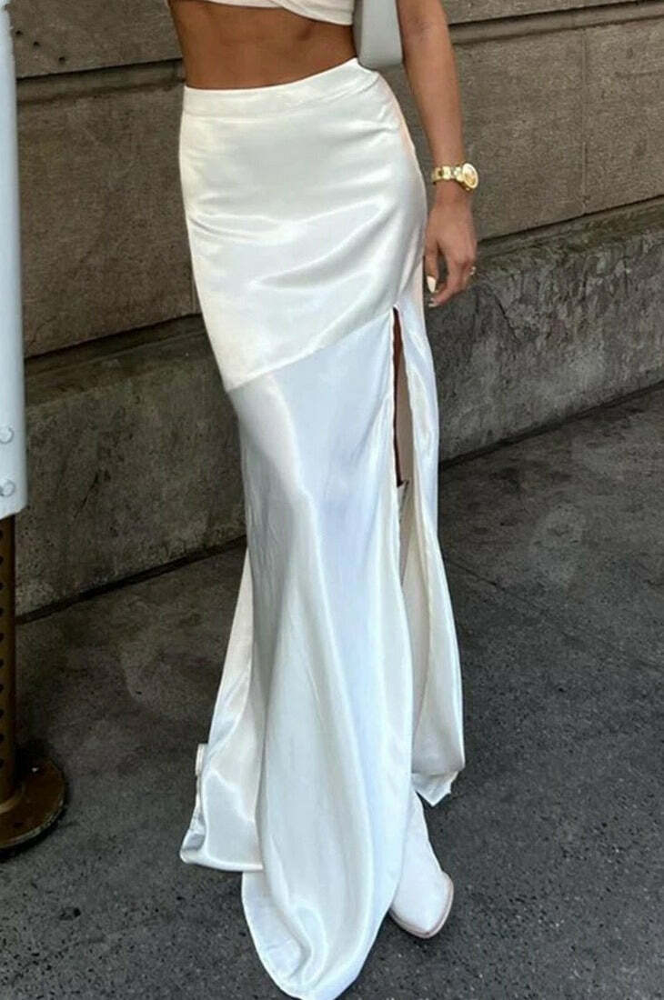 Leiki Maxi Skirt - Y2K Summer Grunge, 90S Retro, Pastel Goth, Y2K Party & Club Outfits Leiki Maxi Skirt - Y2K Summer Grunge, 90S Retro, Pastel Goth, Y2K Party & Club Outfits