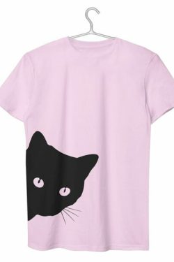 Lennox Black Cat Shirt - Y2K Summer Grunge Outfit, 90S Fashion, Retro Style, Gothic Y2K Top