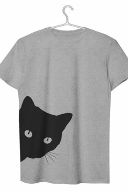 Lennox Black Cat Shirt - Y2K Summer Grunge Outfit, 90S Fashion, Retro Style, Gothic Y2K Top
