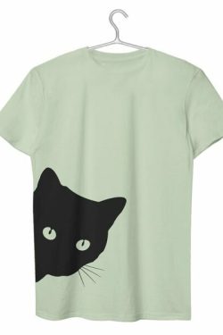 Lennox Black Cat Shirt - Y2K Summer Grunge Outfit, 90S Fashion, Retro Style, Gothic Y2K Top