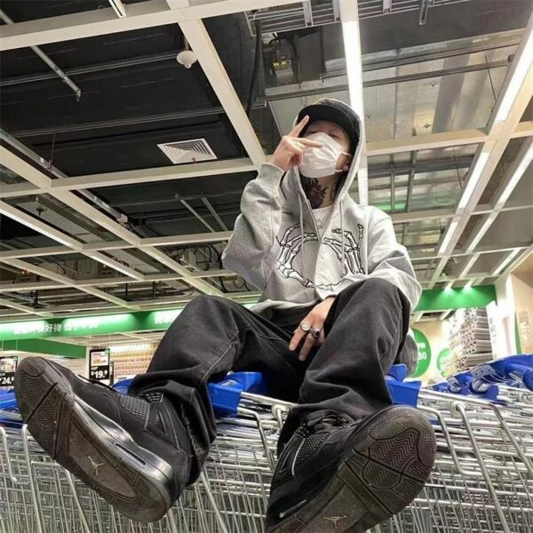 Lennox Skeleton Heart Hoodie - Y2K Grunge, 90S Fashion, Retro Goth, Summer Y2K Outfits Lennox Skeleton Heart Hoodie - Y2K Grunge, 90S Fashion, Retro Goth, Summer Y2K Outfits