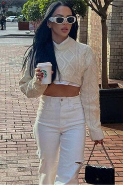 Leslie Cropped Sweater - Y2K Summer Grunge, 90S Retro, Pastel Goth, Y2K Club & Party