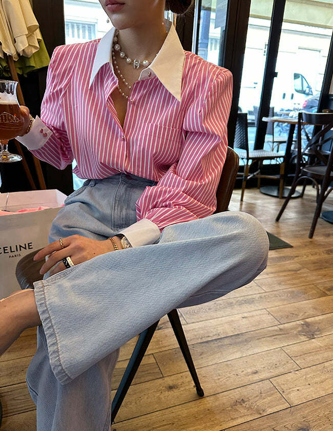 Liana Shirt - Y2K Summer Grunge Top, 90S Retro Fashion, Pastel Goth, Y2K Club & Party Out Liana Shirt - Y2K Summer Grunge Top, 90S Retro Fashion, Pastel Goth, Y2K Club & Party Out