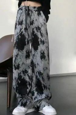 Lilly Tie Dye Trousers - Y2K Summer Grunge, 90S Retro, Pastel Goth, Y2K Club & Party