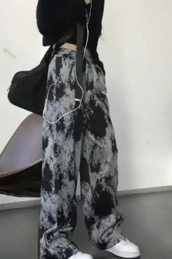 Lilly Tie Dye Trousers - Y2K Summer Grunge, 90S Retro, Pastel Goth, Y2K Club & Party