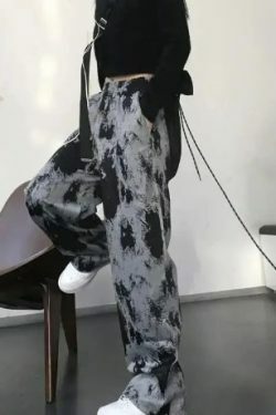 Lilly Tie Dye Trousers - Y2K Summer Grunge, 90S Retro, Pastel Goth, Y2K Club & Party