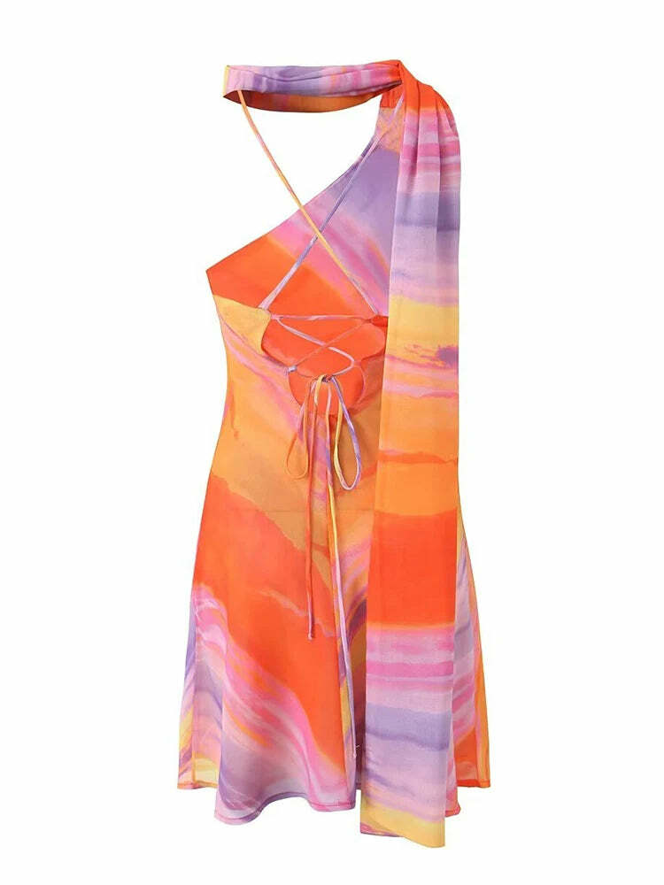 Lily Mini Dress - Y2K Summer Grunge Outfit, 90S Fashion, Retro Style, Pastel Goth, Y2K Party