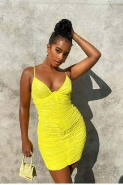 Logan Y2K Mesh Bodycon Mini Dress - 90S Grunge, Retro Summer Party Outfit