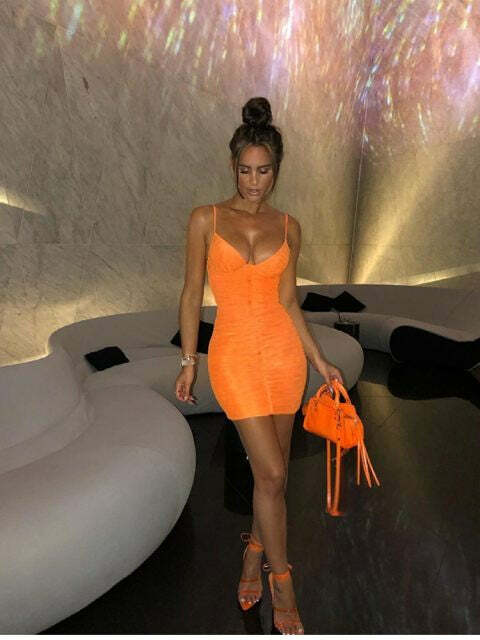 Logan Y2K Mesh Bodycon Mini Dress - 90S Grunge, Retro Summer Party Outfit