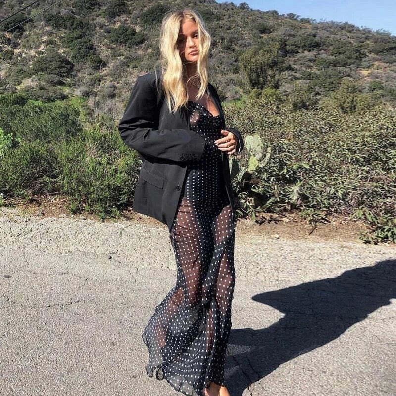 Lolita Maxi Dress - Y2K Summer Grunge Outfit, 90S Fashion, Retro Style, Pastel Goth, Y2K