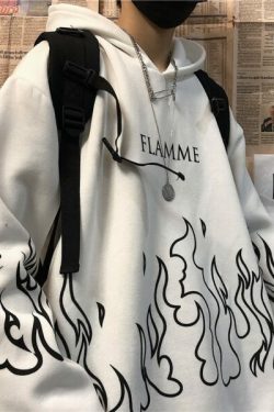 Lolly Flame Hoodie - Y2K Summer Grunge, 90S Retro, Pastel Goth, Y2K Club & Party Outfits