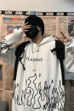 Lolly Flame Hoodie - Y2K Summer Grunge, 90S Retro, Pastel Goth, Y2K Club & Party Outfits