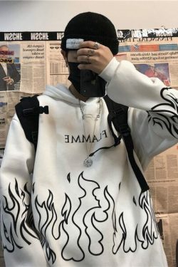 Lolly Flame Hoodie - Y2K Summer Grunge, 90S Retro, Pastel Goth, Y2K Club & Party Outfits