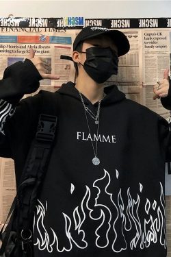 Lolly Flame Hoodie - Y2K Summer Grunge, 90S Retro, Pastel Goth, Y2K Club & Party Outfits