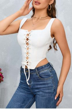 Louise Crop Top - Y2K Summer Grunge, 90S Retro, Pastel Goth, Y2K Party & Club Out