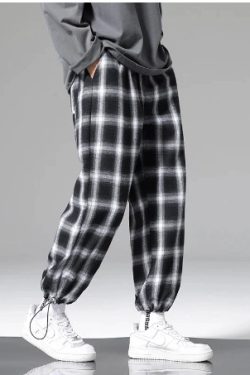 Lucas Plaid Jogger Pants - Y2K Grunge 90S Fashion, Retro Summer Outfits, Hip Hop Style