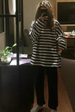 Lucia Striped Long Sleeve T-Shirt - Y2K Summer, 90S Grunge, Retro, Pastel Goth, Y2K Club